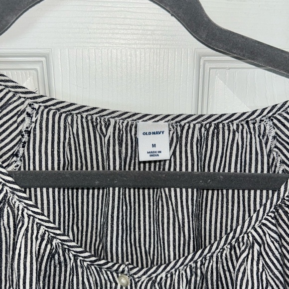 Old Navy Button Down Scoop Neck Striped Dress Medium - Picture 2 of 3